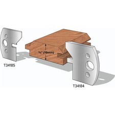 T34184 3/4" Paneling V-Grove Knives Male, 2-Pk.