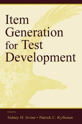 Item Generation for Test Development by Sidney H. Irvine (English) Hardcover Boo
