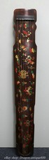 48.4" Chinese Lacquerwork Wood Paintings Inlaid Shell Musical Instrument Guqin
