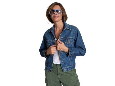 Größe 36US /46EU. Vintage 70s Wrangler Denim Jacket - 2 Pockets - Made in USA