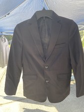 Boys CHAPS Black Suit. Size 10 Jacket and Shirt  Size 12 Pants