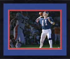 Frmd Phil Simms NY Giants Signed 16" x 20" Super Bowl XXI vs Broncos Photo