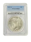 1927-S Peace Silver Dollar PCGS MS63