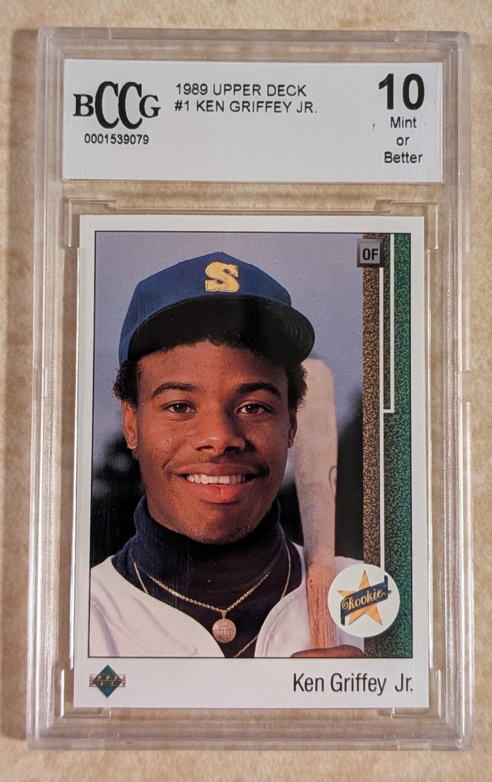 1989 Upper Deck - Star Rookie Ken Griffey Jr #1 (RC) Beckett Graded 10 Mint!!