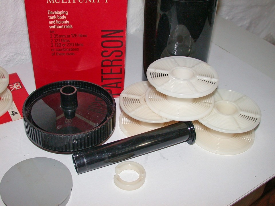 Paterson System-4 Developing Tank with 4-35mm/120 Film Reels, Box ...
