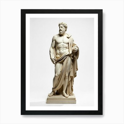 Aphrodite Greek Statue Cool Realist Framed Wall Art Poster Canvas Print Picture