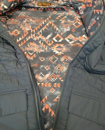 &Lore By Tahoe River Men's Quilted Vest Size XL Full Zip Blue Sleeveless Jacket  image 14