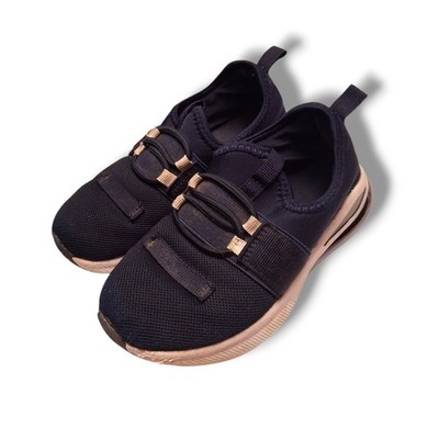 Falls Creek Boys Size 10 Toddler Shoes Navy Blue Elastic Slide On Sneakers