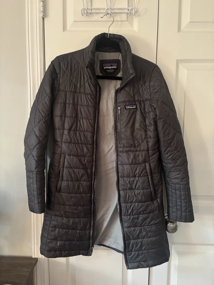 Chaqueta Parka Larga Ligera Gris Patagonia Para Mujer Talla S Foto 3 de 4