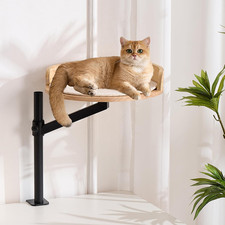 Modern 15.75" Cat Desk Bed - Adjustable  Rotating, Supports Up to 48.5 Lbs