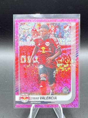 2025 Topps Chrome MLS #94 Omar Valencia Pink Mini-Diamonds Refractor #/250