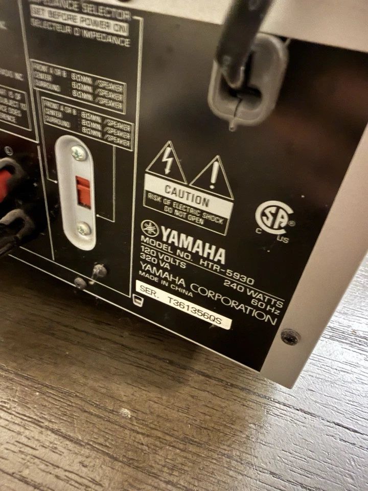 雅马哈 HTR-5930 接收器 高保真 立体声 5.1 声道 家庭影院 音频 收音机 AVR — 第 4/4 张图片
