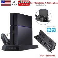 PS4 Cooling Station Vertical Stand 2 Controller Charging Dock For PlayStation 4