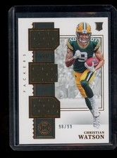 Christian Watson 2022 Panini Encased #RTM-18 Rookie Triple Memorabilia /99