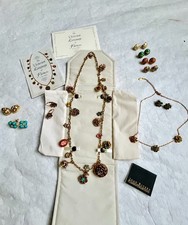 Joan Rivers victorian language of flowers - 2 necklace sets w earrings (read)