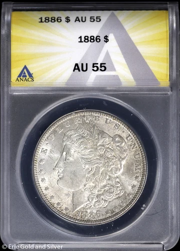 1886-P $1 Morgan Silver Dollar ANACS AU 55
