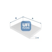 Innenraumfilter UFI 53.124.00 Partikelfilter FüR Alfa Peugeot CitroËN Fiat Combo