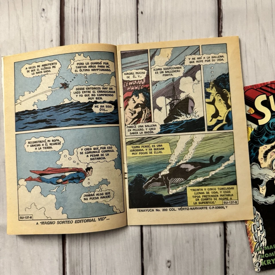 Superman Contra Un Tanto Mortal Mexico Spanish #137 #212 Comic Lot Kyprton - Image 3 of 4