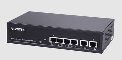 VIVOTEK AW-GEL-065A-060 PoE Switch, 4xGE PoE + 2xGE UTP