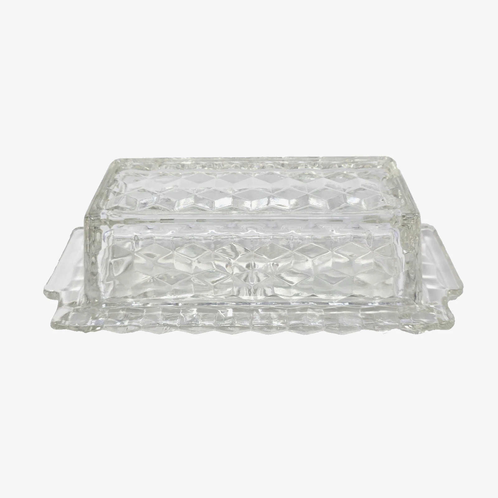 Fostoria American Pattern Glass Butter Dish