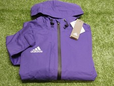 ADIDAS Mens GameMode Rain Jacket DZ9857 Purple Small New