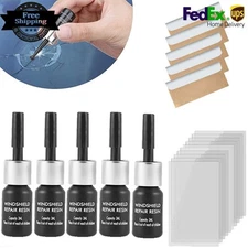 5-Pack Auto Glass Nano Repair Fluid Car Windshield Resin Crack Tool Kit Crack