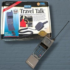 VTG 90s MOTOROLA Cellular Phone w. THFM5 Travel Talk Speakerphone Original Box