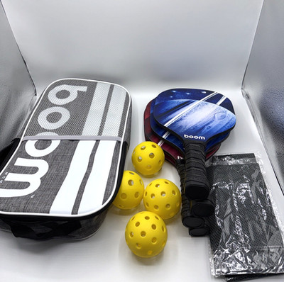 Pickleball Paddles Set 13 Piece Premium Wood with Carrying Bag