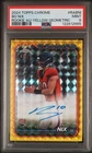 2024 Topps Chrome BO NIX #RA-BNI Yellow Geometric Refractor AUTO /75 PSA 9 Mint