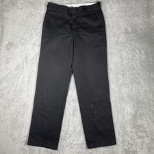 Dickies Pants Mens 34x32 Black 874 Original Fit Chino Straight Workwear