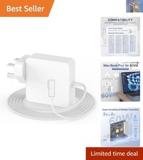 Portable 60W L-Tip Fast Charger for MacBook ? 2M Cable with Charging Indicator