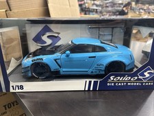 2023 NISSAN GT-R (R35) LIBERTY WALK 2.0 RHD BABY BLUE 1/18 BY SOLIDO S1805817-7B
