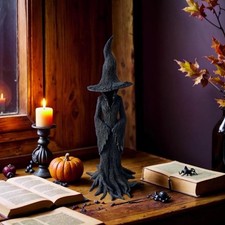 1 Pack Cracker Barrel Tree Witch Statue 2025 30 cm Halloween Decor - New in Box