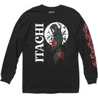 Naruto Shippuden Mens  Long Sleeve T-Shirt - Itachi Posed with Crow and Moon