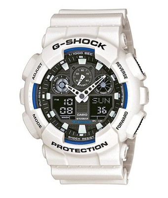 Casio G-shock Weiß Herren Armbanduhr GA-100B-7AER