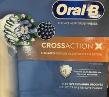 Oral-B Cross Action X Replacement Brush Heads 10c Repackaged New Sealed FreeShip
