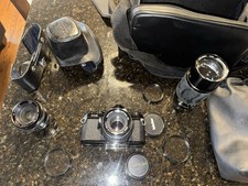 Very Nice Totally Serviced Pentax ME 35mm Camera W/ 3 Lenses And More. P3