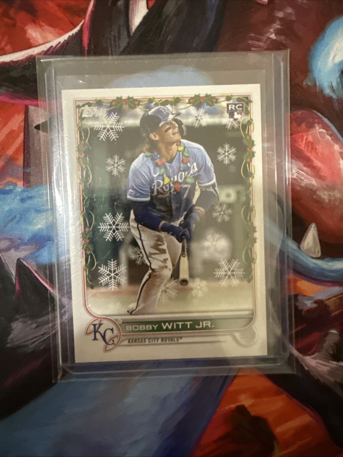 2022 Topps Holiday Bobby Witt Jr. Rookie Card Light Necklace SSP HW150 Royals RC