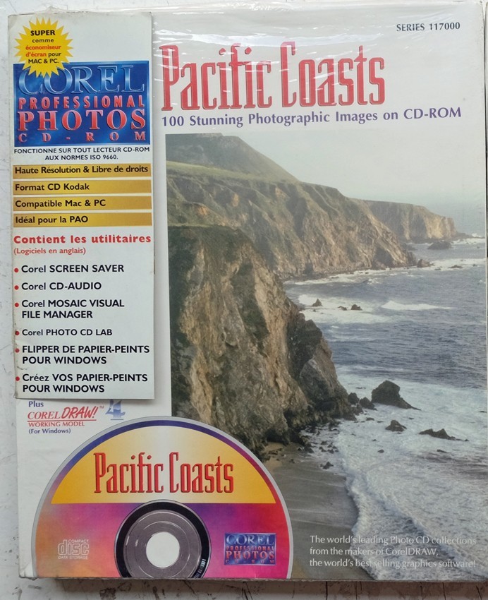 PHOTO CD COREL COTES PACIFIC COASTS NEW MAC PC banque d images