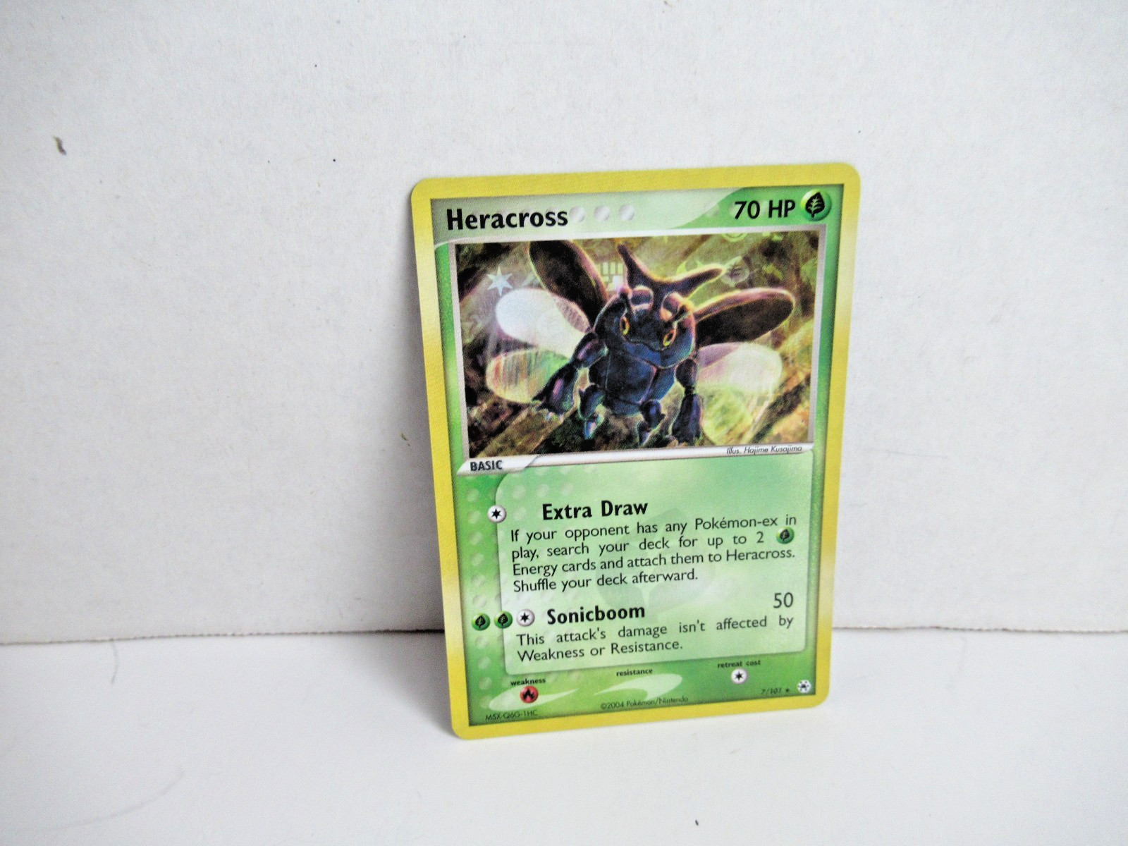 Heracross 7/101 Holo SWIRL Rare NM Hidden Legends Pokémon Card
