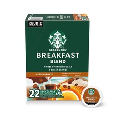Starbucks K-Cup Coffee Pods, Medium Roast Hot or Iced 22 Count Pack of 1
