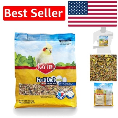 5lb Forti-Diet Egg-Cite Bird Food for Cockatiels - Nutritious Egg & Honey Chunk