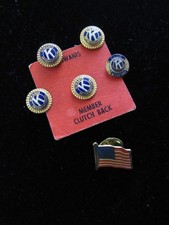 Lot of 4 Kiwanis International Member & 1 Secretary 12 ktgf Tack Pins
