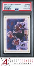 2008 UPPER DECK MASTERPIECES PREVIEW #MPP8 TOM BRADY PATRIOTS PSA 10
