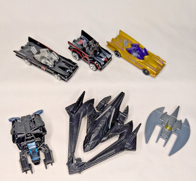 Hot Wheels BATMOBILE Lot Classic TV The Batwing Tooned Different Versions Loose