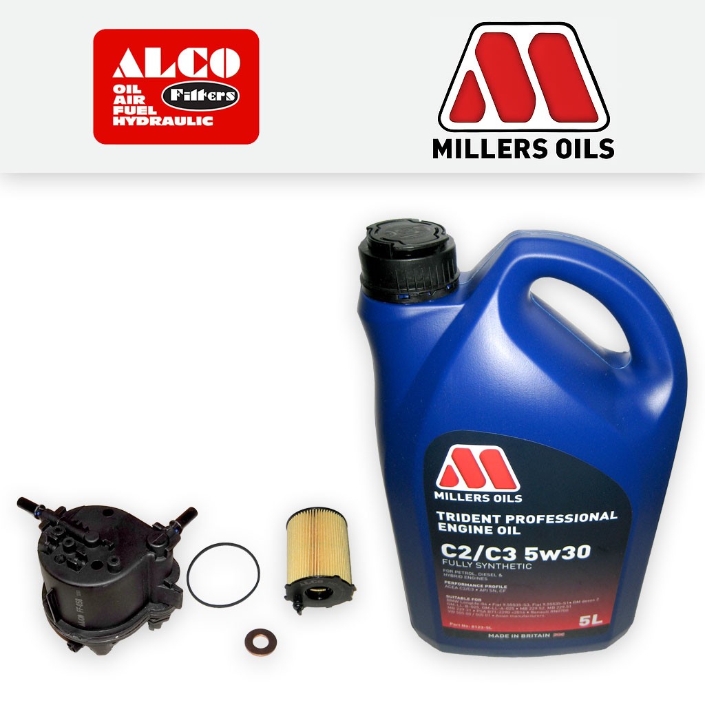 SERVICE KIT for PEUGEOT 107 1.4 HDI OIL FUEL FILTERS +C2/C3 OIL (2005-2014)