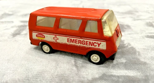 Tonka Vintage Emergency Van Mini Paramedic Van 1970s Pressed Steel 5"
