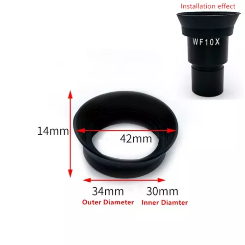 10PCS 29-31mm Rubber Eye Guards for Microscope Telescope Eyepiece - Picture 1 of 12