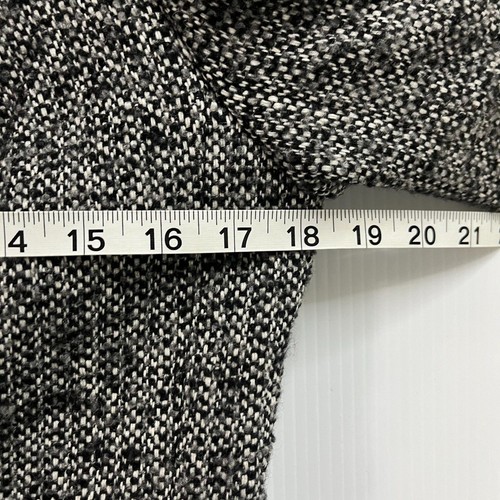 J. Crew langer Mantel Blazer grau schwarz Wollmischung 4 Knöpfe vorne Jacke Gr. 6 - Bild 8 von 9