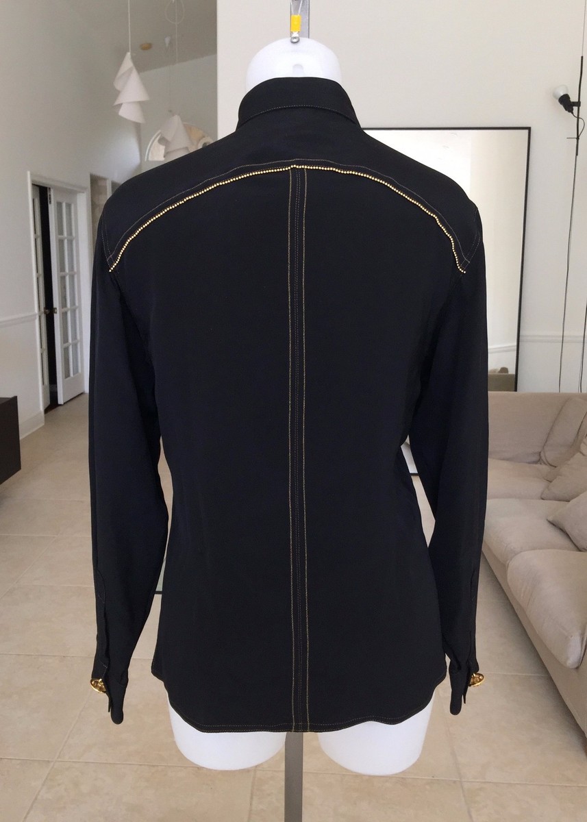 58 入手困難 美品 ヴィンテージ GIANNY VERSACE ポロシャツ 黒 s-l1200.jpg
